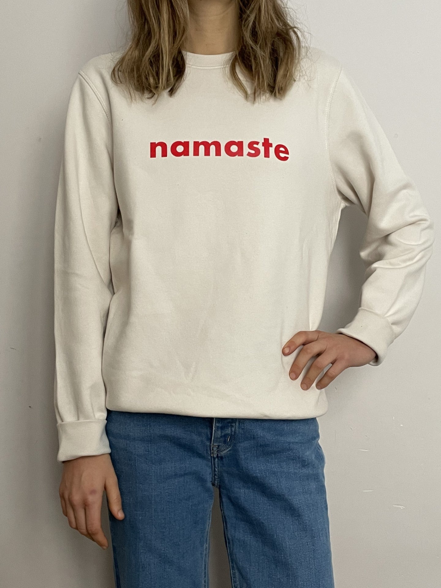 Sudadera Namaste Blanco Roto